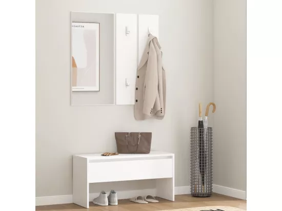 Ensemble de meubles de couloir Blanc Bois d'ingénierie