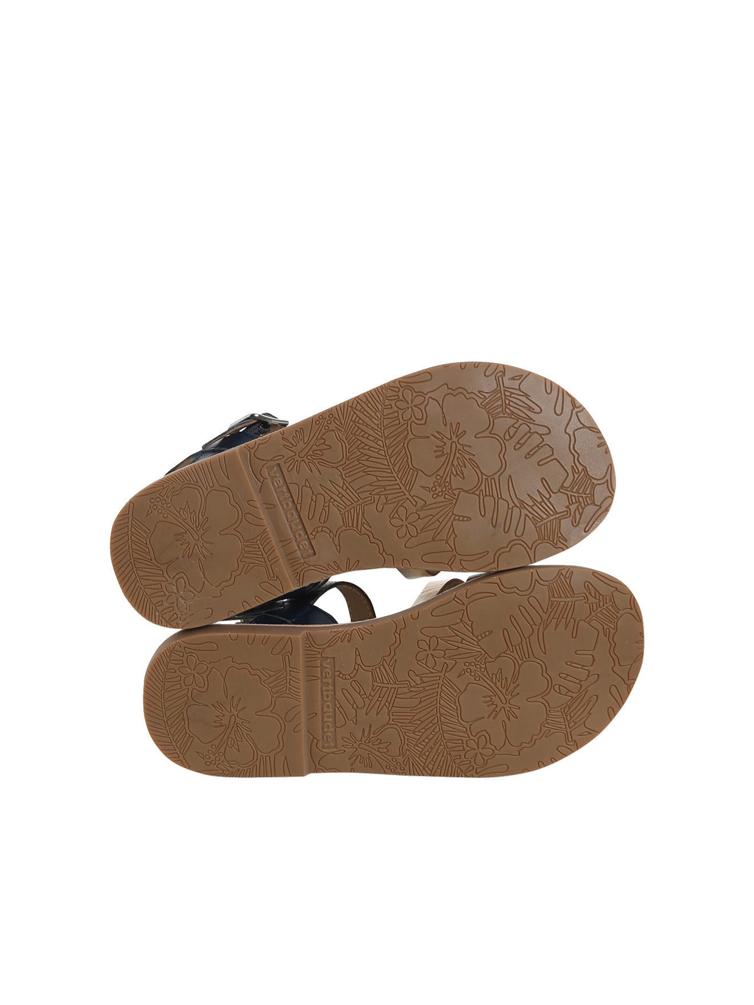 Vertbaudet Kinder Leder-Sandalen mit Schnalle und Anziehtrick set blau