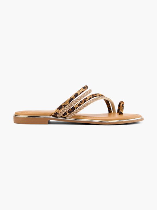 Catwalk Pantoletten-Zehentrenner beige