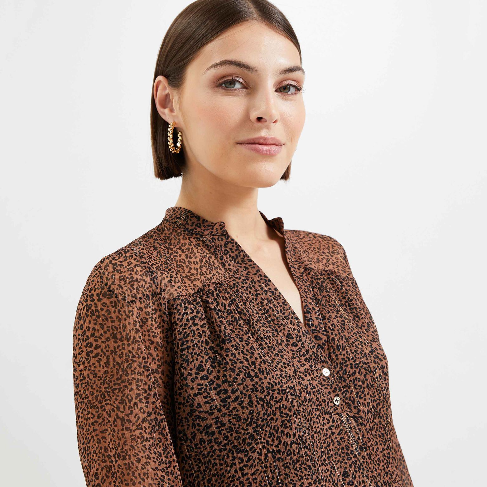 Blouse imprimé léopard femme