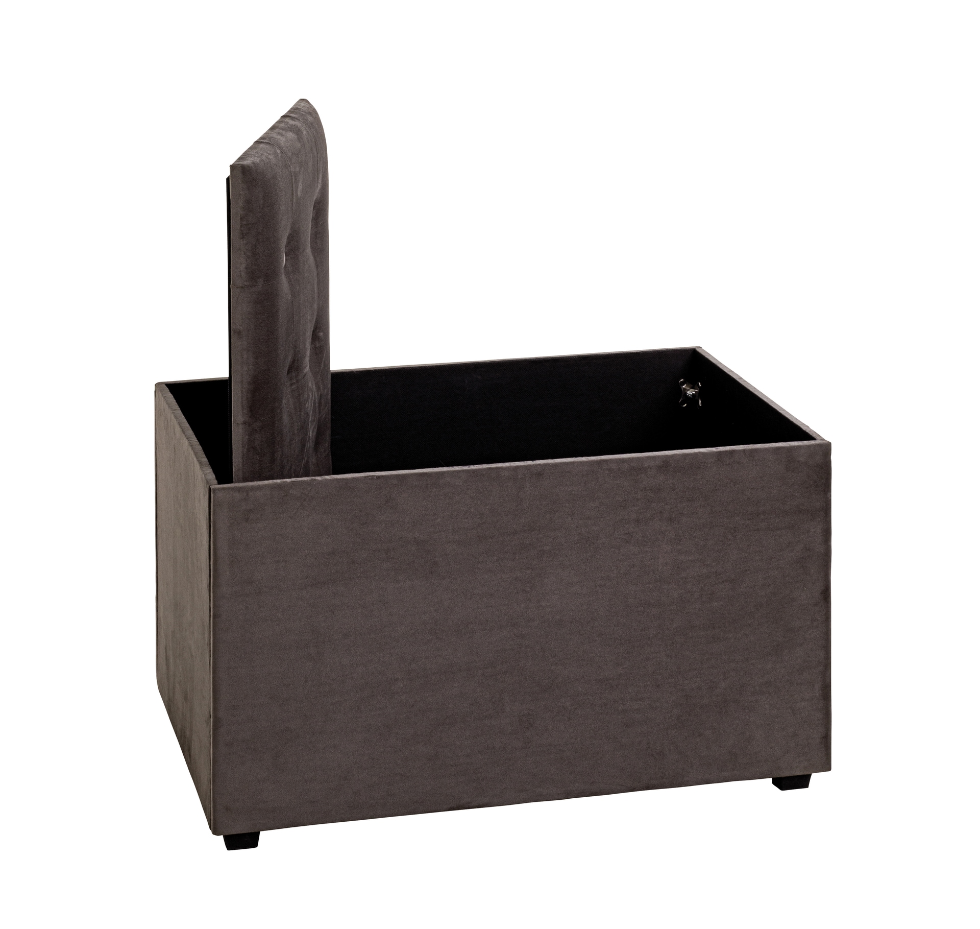 Sitztruhe 65 x 42 cm anthrazit/braun