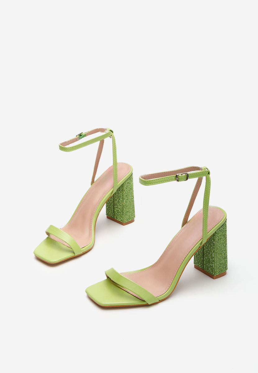 Sandales élégantes femme vert Rayna