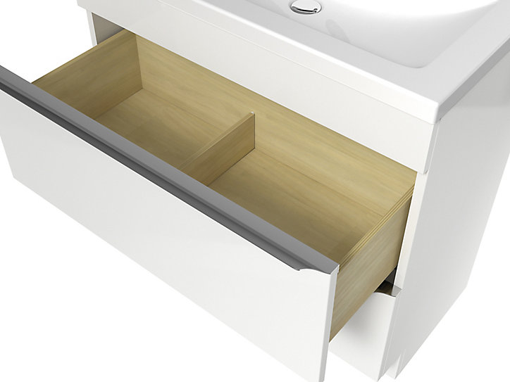 Meuble sous vasque à poser GoodHome Imandra blanc 80 cm