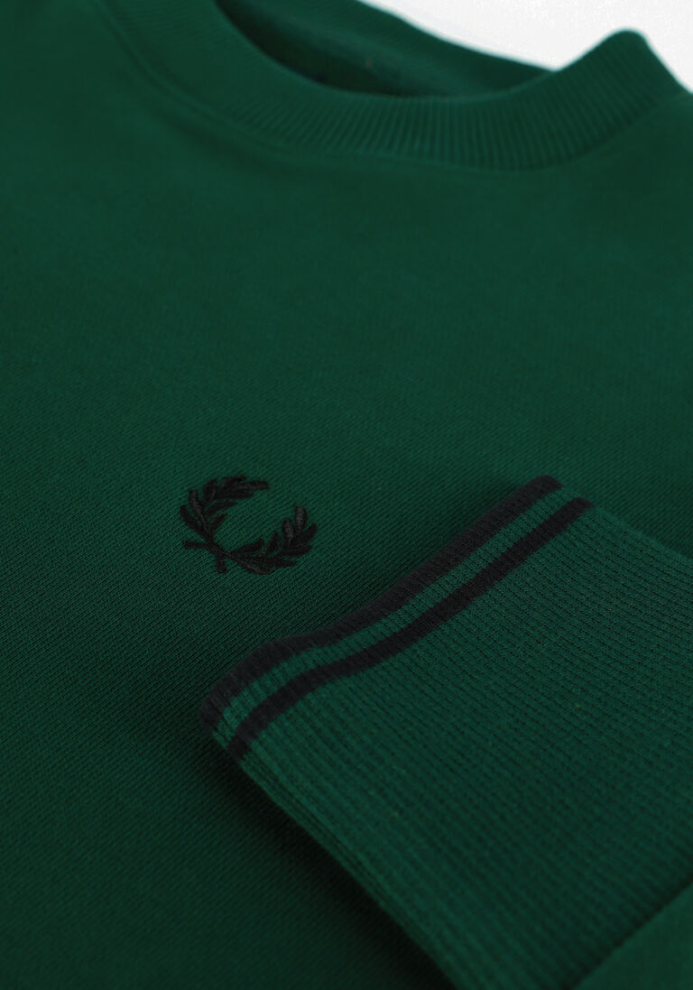 FRED PERRY groene fred perry trui crew neck sweatshirt