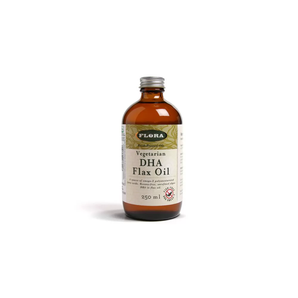Hørfrøolie med vegetarisk DHA - 250 ml.