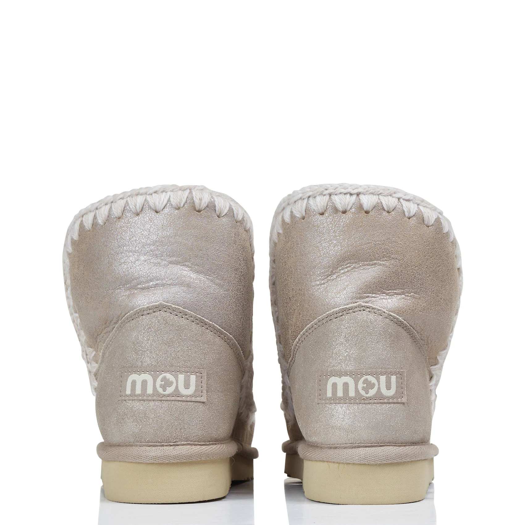 Boots en peau lainée | Beige