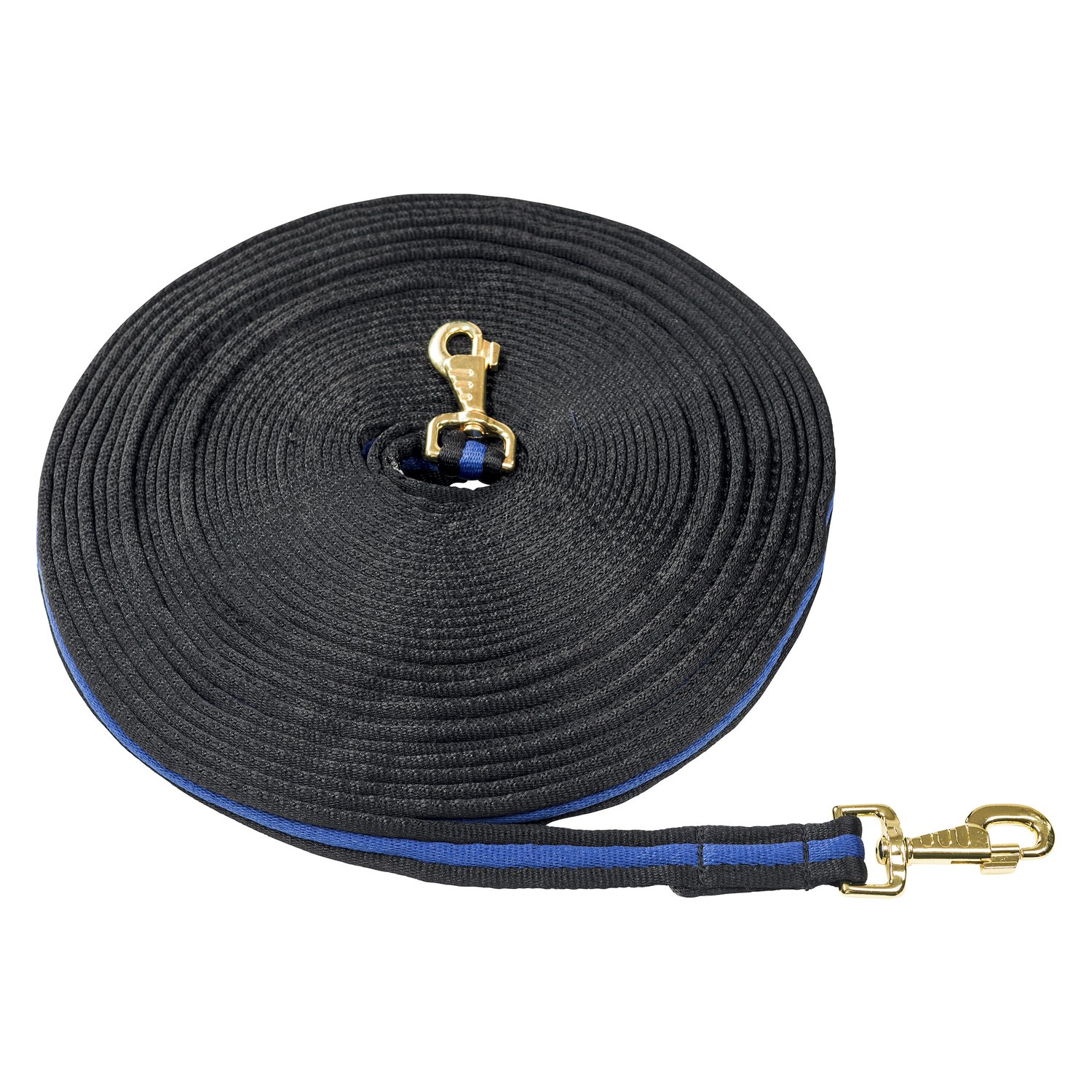 Horse-friends Doppellonge Soft, 17 m  - schwarz/royalblau/schwarz - 17 m