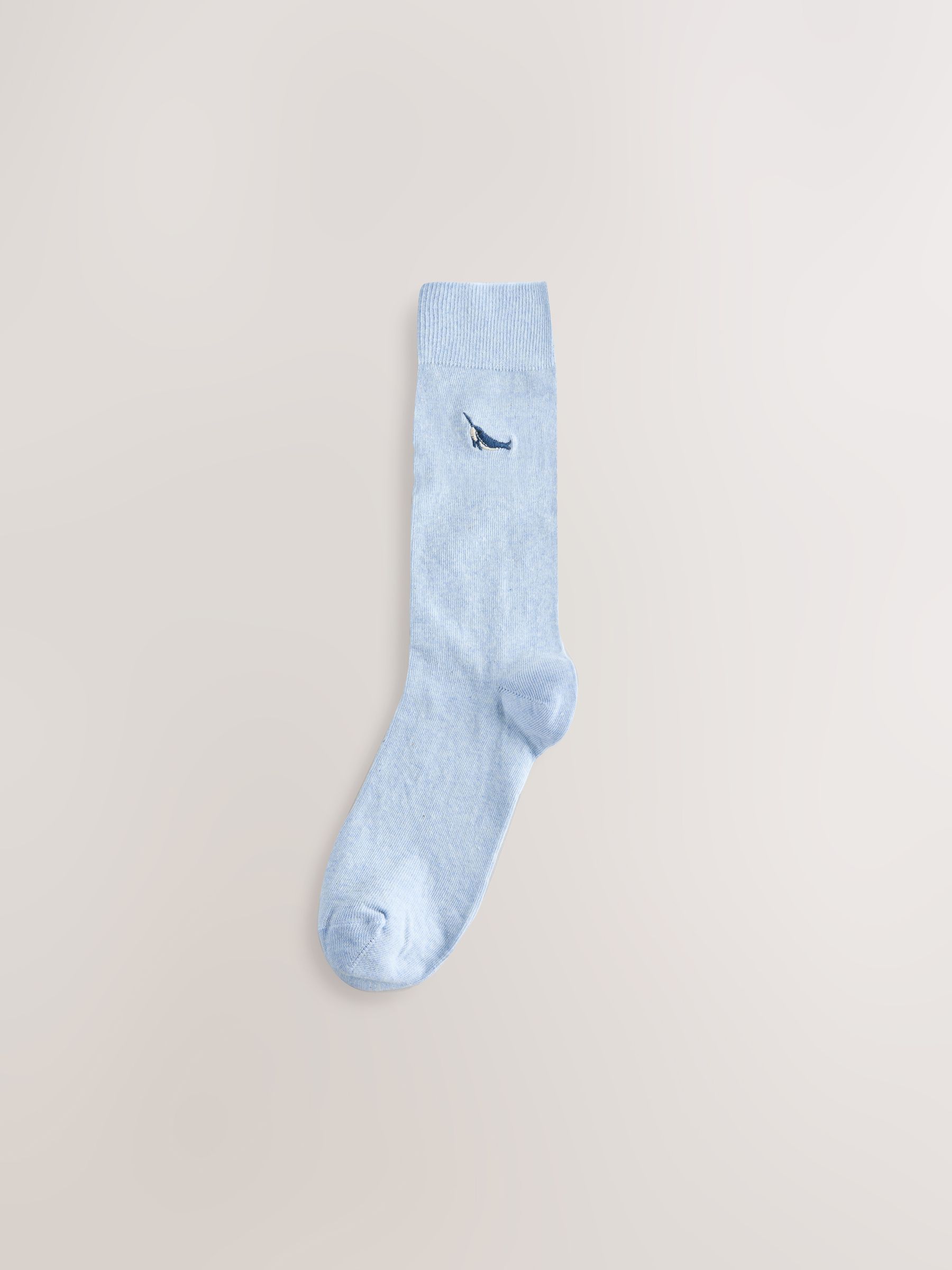Grijs/blauw gedraaid Arctisch Animal - 8 Sokken met borduursel