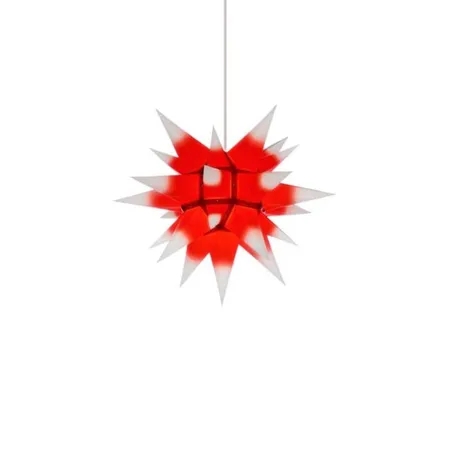 Herrnhuter Innenstern i4 weiß/roter Kern, 40cm, ohne Kabel