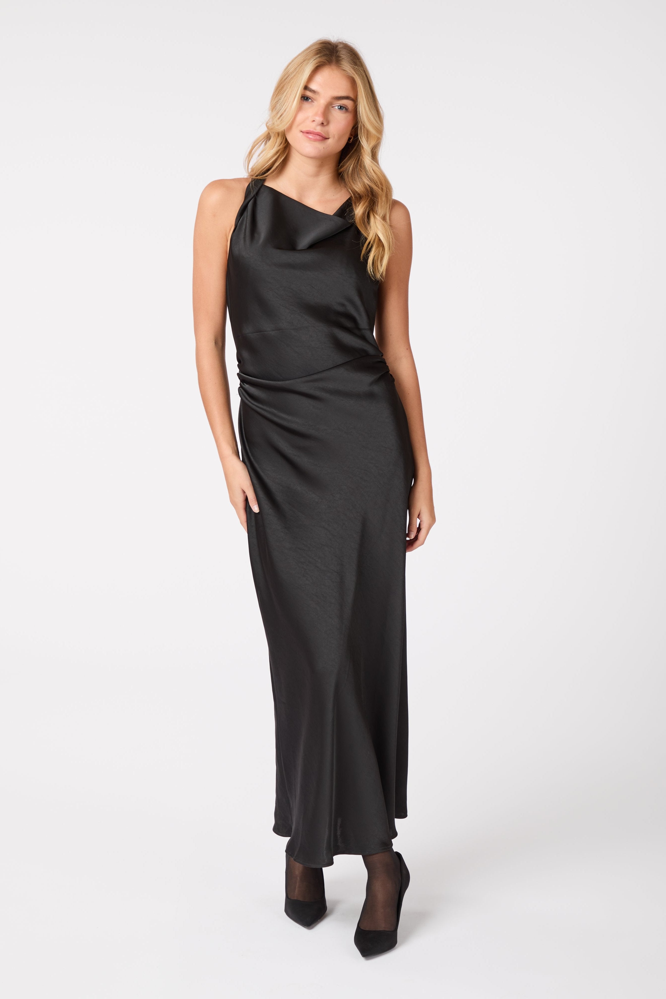 Neo Noir  Rima Heavy Sateen kjole - sort