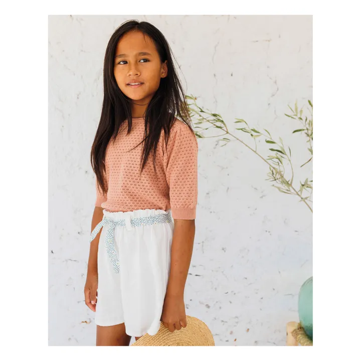 Búho Pull Boho Ajouré | Vieux Rose