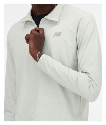 Haut 1/4 zip New Balance Space Dye Gris Homme