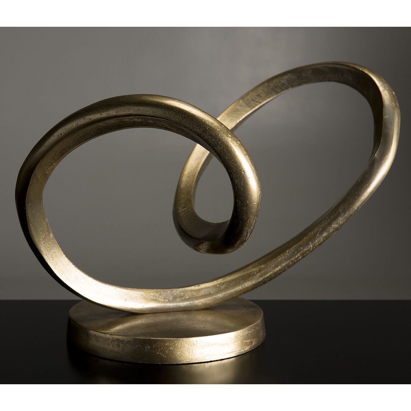 Macabane Sculpture abstraite Jonas dorée - 34x26x24 cm