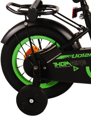 Thombike Sykkel 12 Tommer, Svart/Grønn