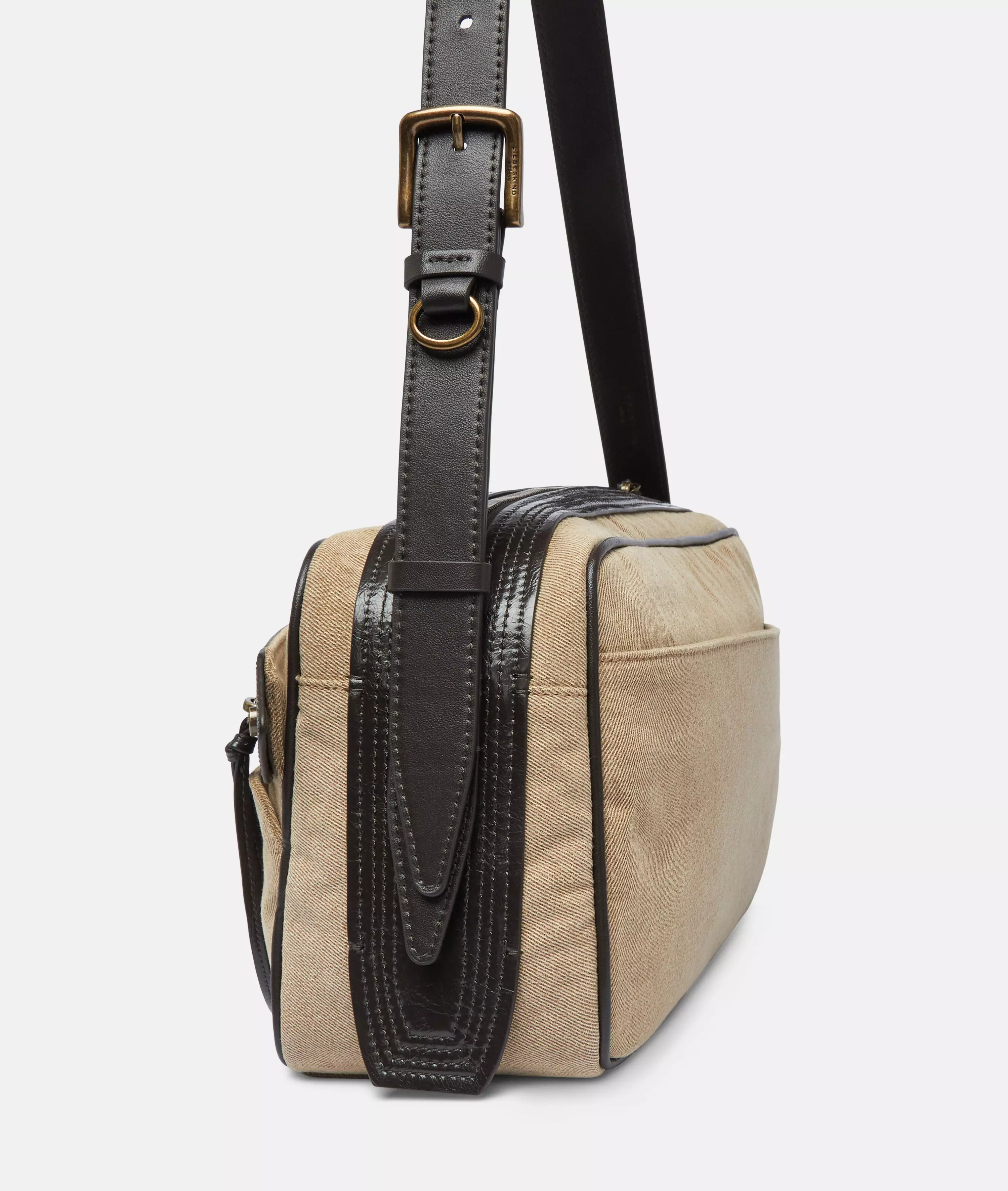 Denim Juno Satchel M Spacious denim shoulder bag