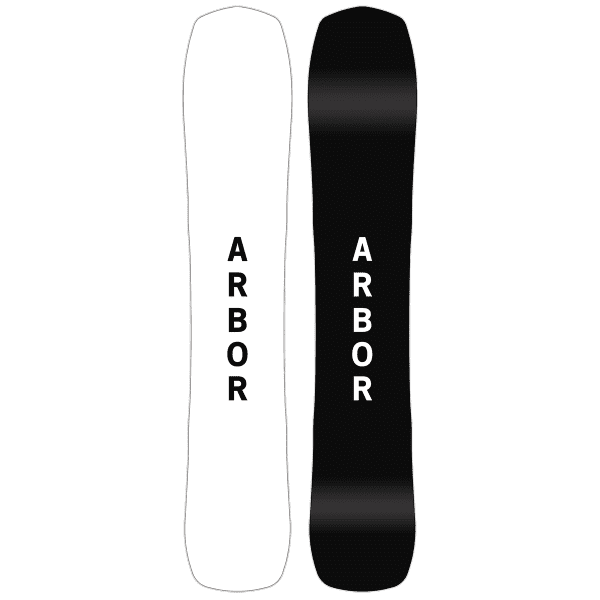 Planche de snowboard ARBOR A-FRAME WOOD/BLACK/WHITE
