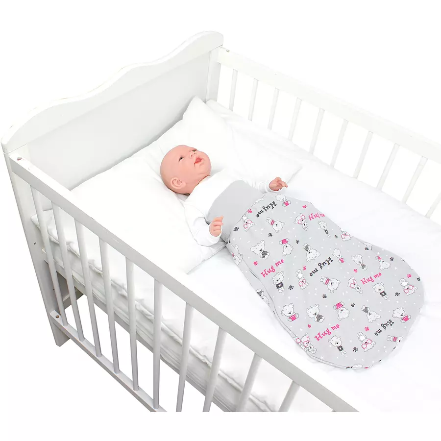 TupTam Baby Strampelsack mit breitem Bund Unwattiert graurosa