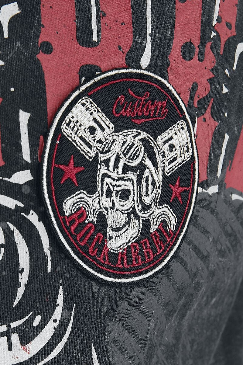Washed Tank with Print | Rock Rebel by EMP Débardeur