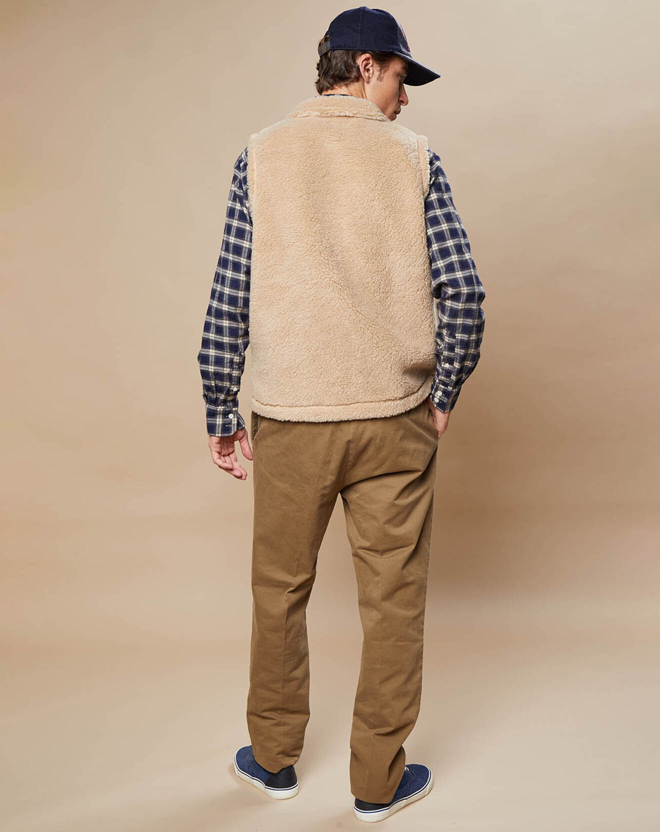 Hartford Gilet sans manches Sherpa beige