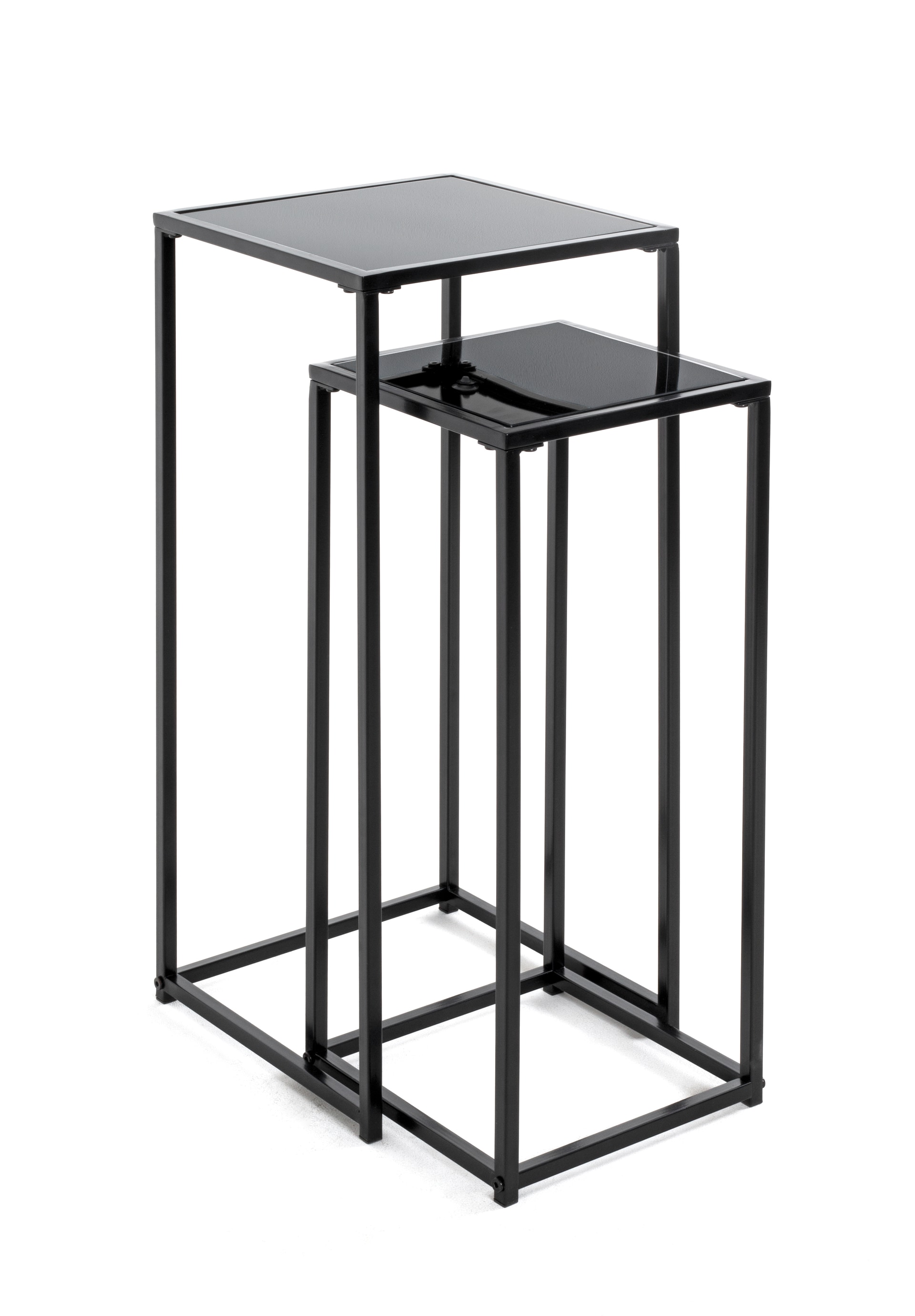 Blumensäulen 2er-Set schwarz