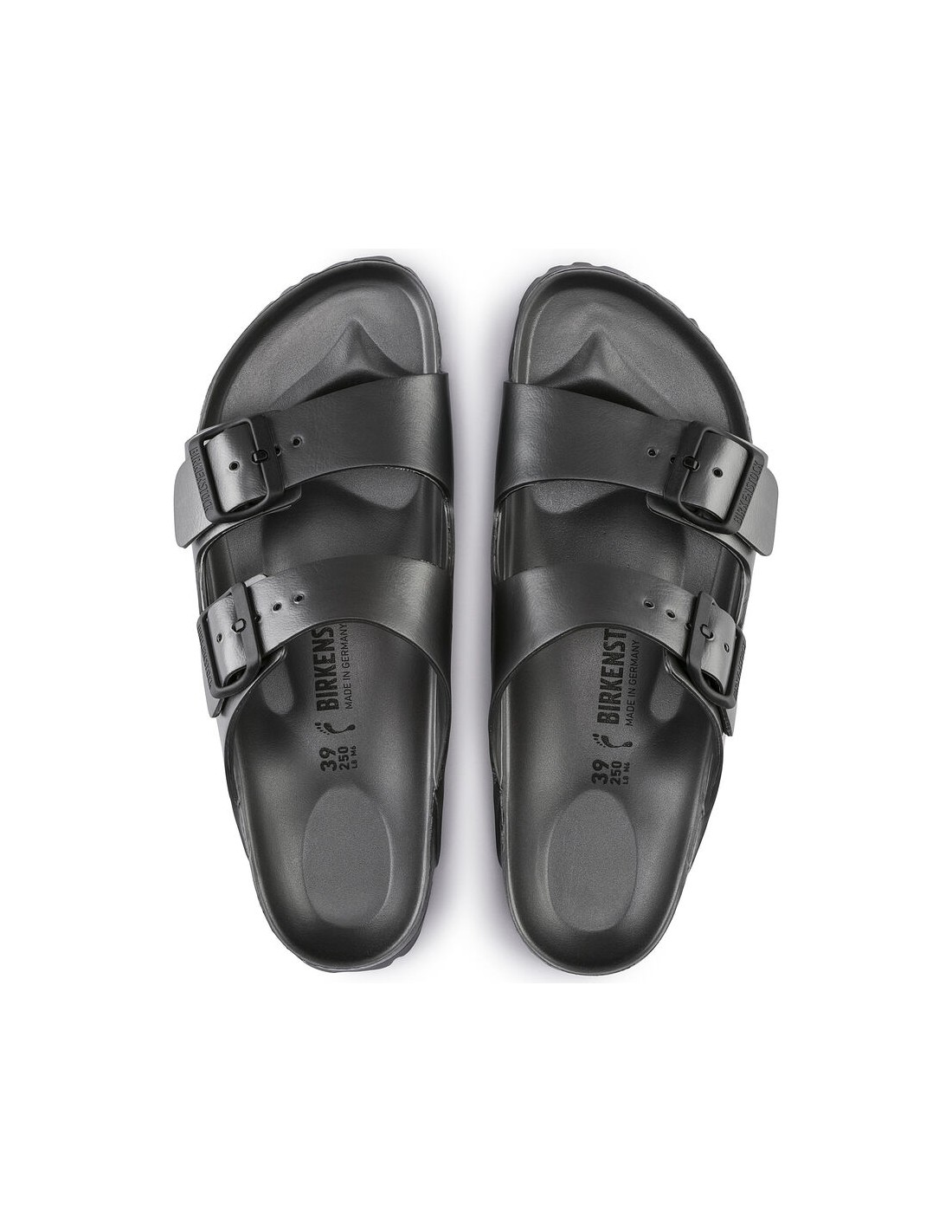 birkenstock Mules Femme Arizona eva caoutchouc metallic anthracite