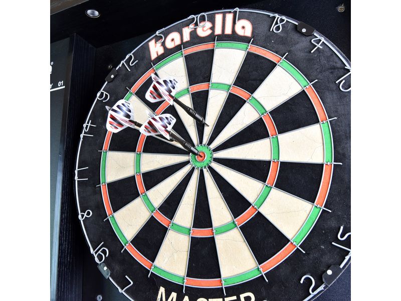 Karella Dartpfeile Steeldart Blackstar 21g, 3 Stück Dartpfeile mit Stahlspitzen