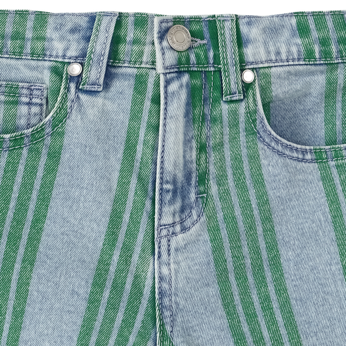 Jonas Nielsen Jungen Jeansshorts mit Streifen-Allover hellblau