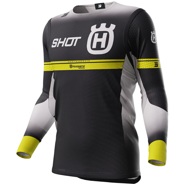 Shot - Maillot Aerolite Husqvarna 2024 - Edition Limitée Noir / Blanc