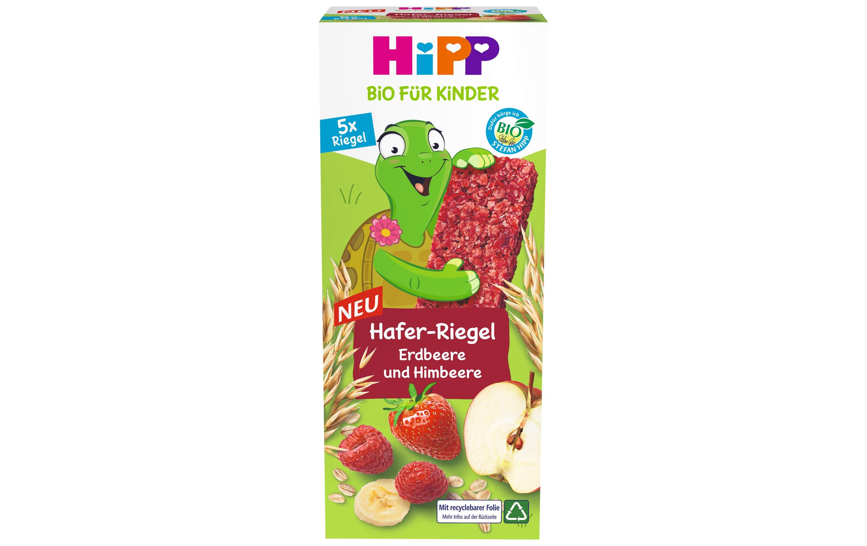 Riegel Schildkröte Hafer Erdbeere & Himbeere 5x 20gRiegel für Kleinkinder