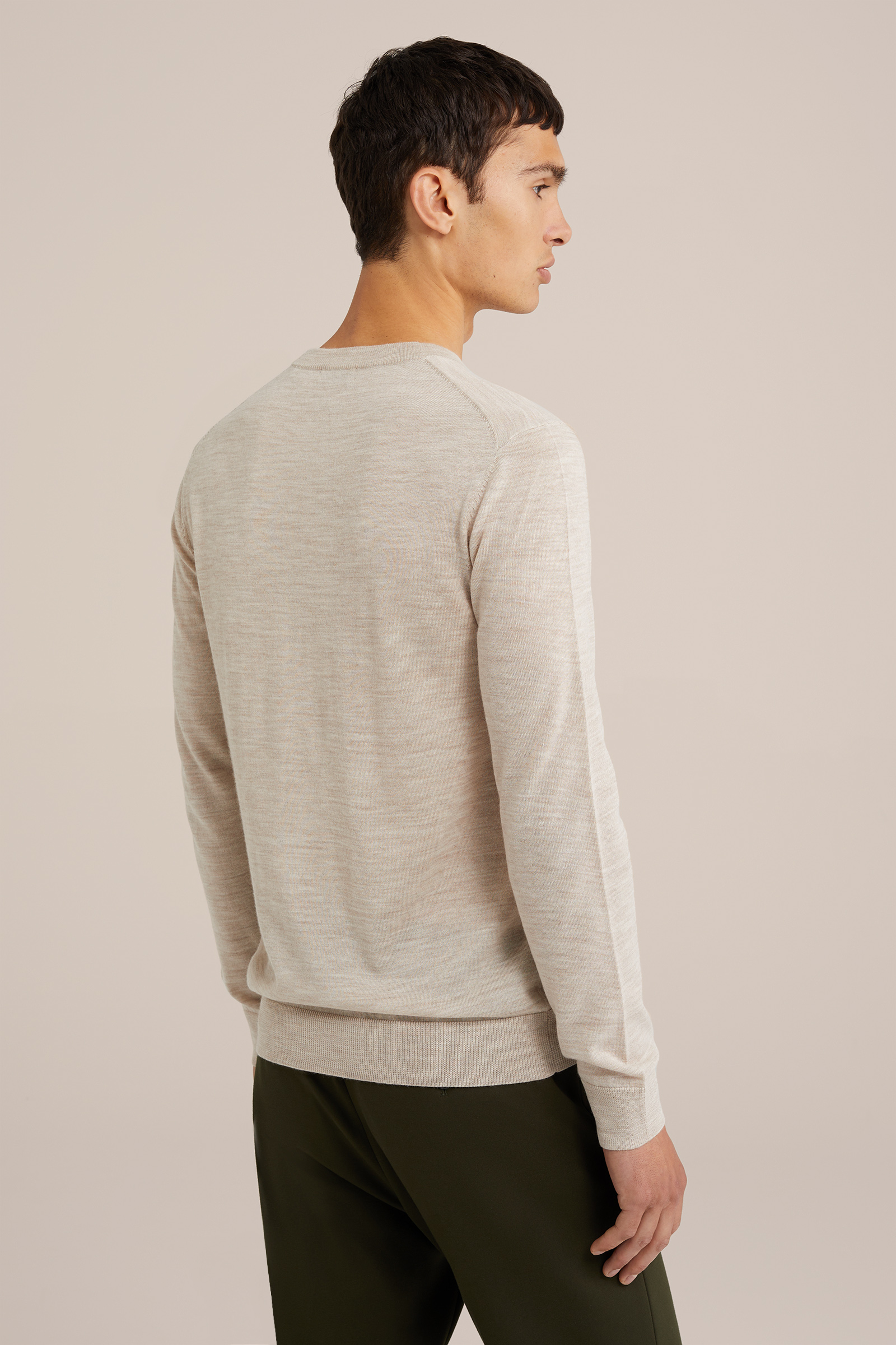 trui van merinowol Fundamentals Beige