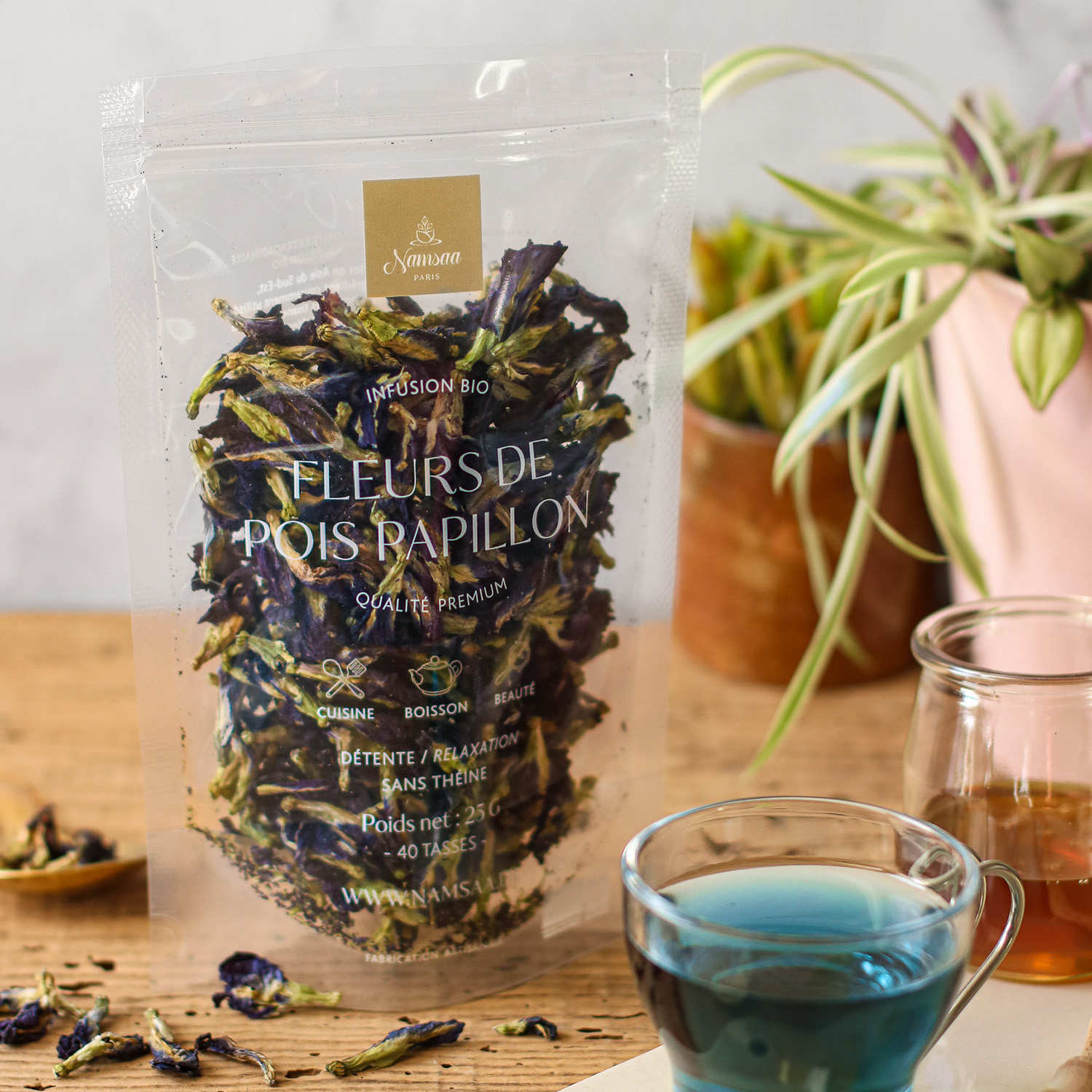 Infusion fleurs de pois papillon bio