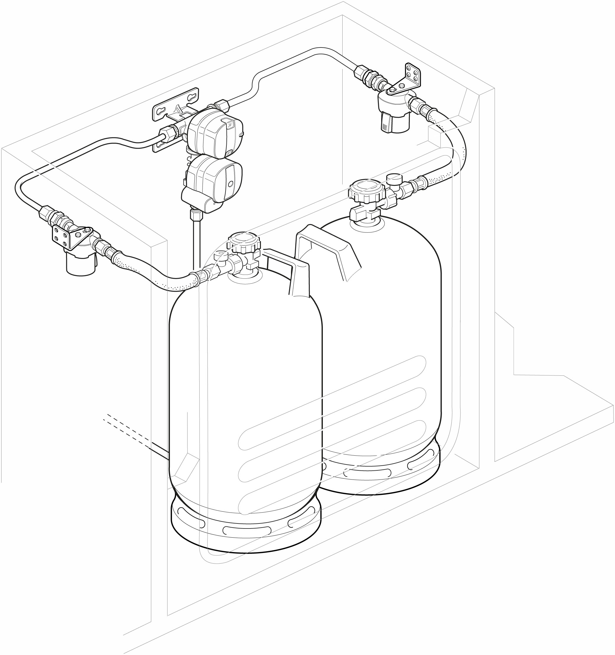 Haltewinkel für Truma Gasfilter
