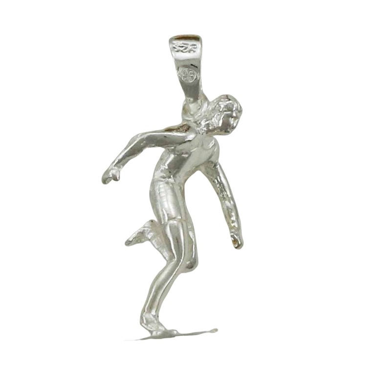 Pendentif athlétisme triple saut - Argent massif