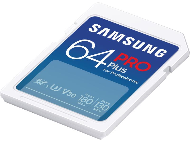 Samsung SDXC-Karte Pro Plus (2023) 64 GB Speicherkarte mit 64 GB Speicherkapazität