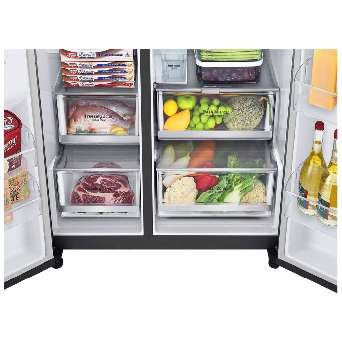 LG Side-by-Side GSLV91MCAC Matte Black - interner Wassertank