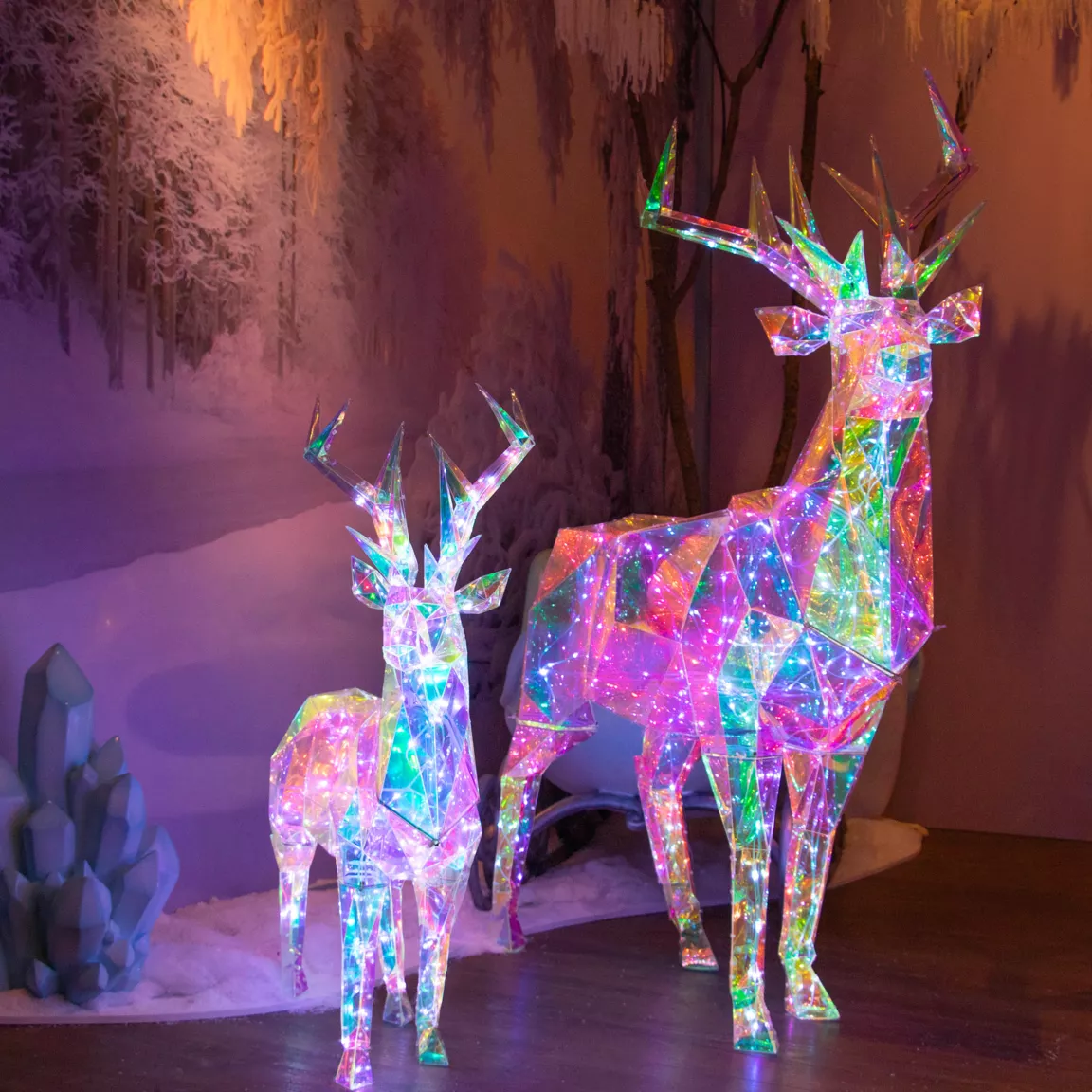 Renne lumineux 145 Micro LED (H145 cm) Ice Blanc Froid