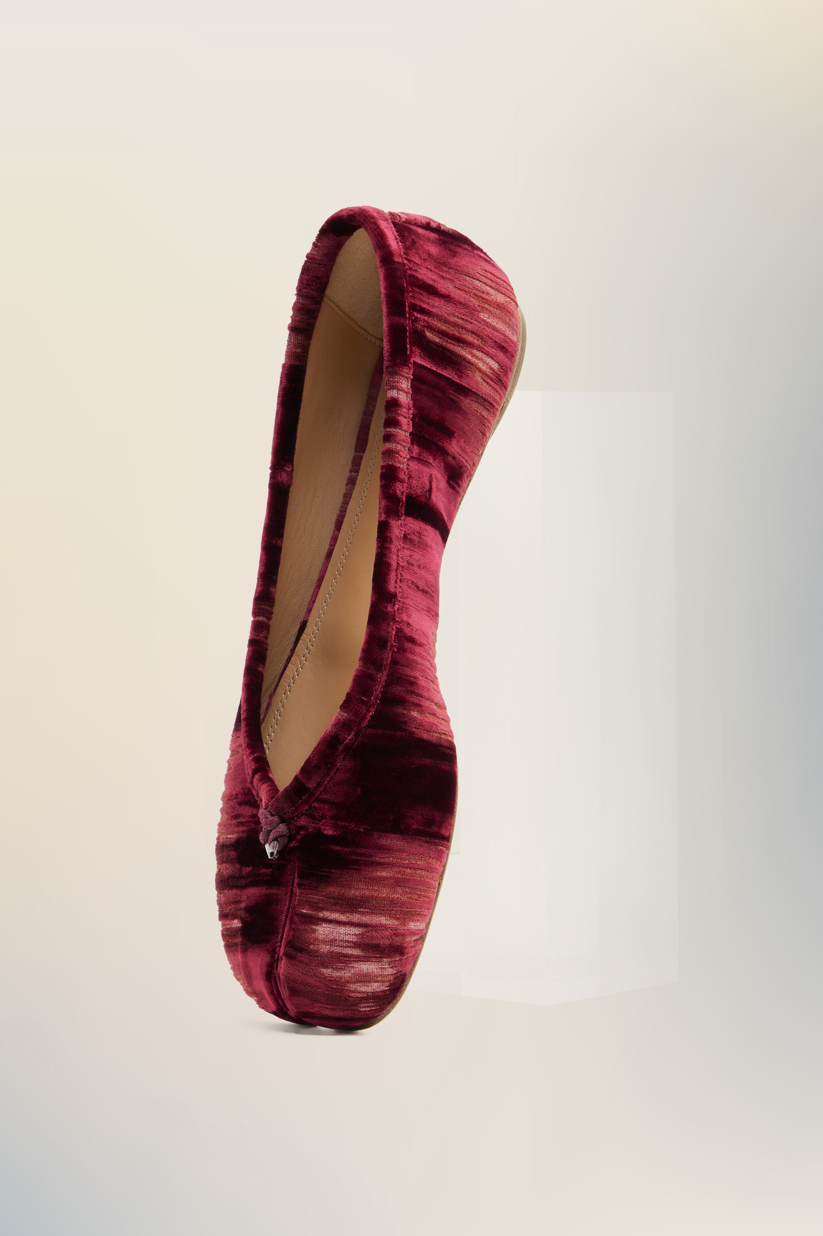 Ballerines Tabi rouges en viscose - femme Rouge cordovan