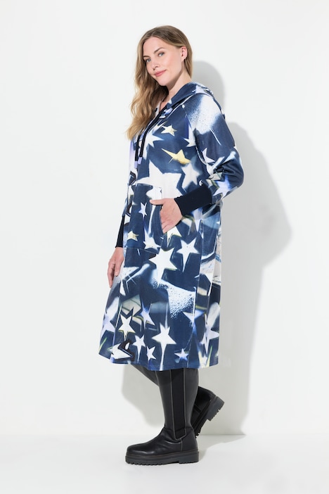 Sweatkleid, Kapuze, Langarm, oversize