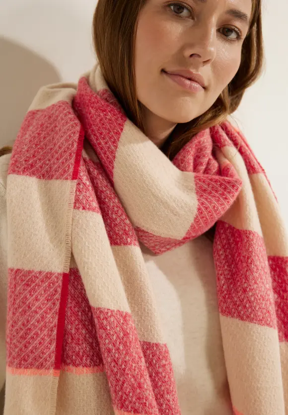 Schal mit Fransen - casual red