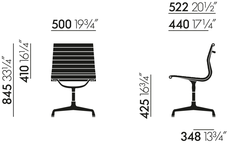Vitra EA 101 stoel geel/ pastel groen, onderstel verchroomd