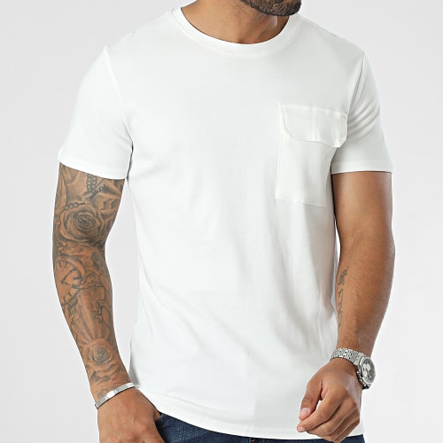 Tee Shirt Poche Blanc