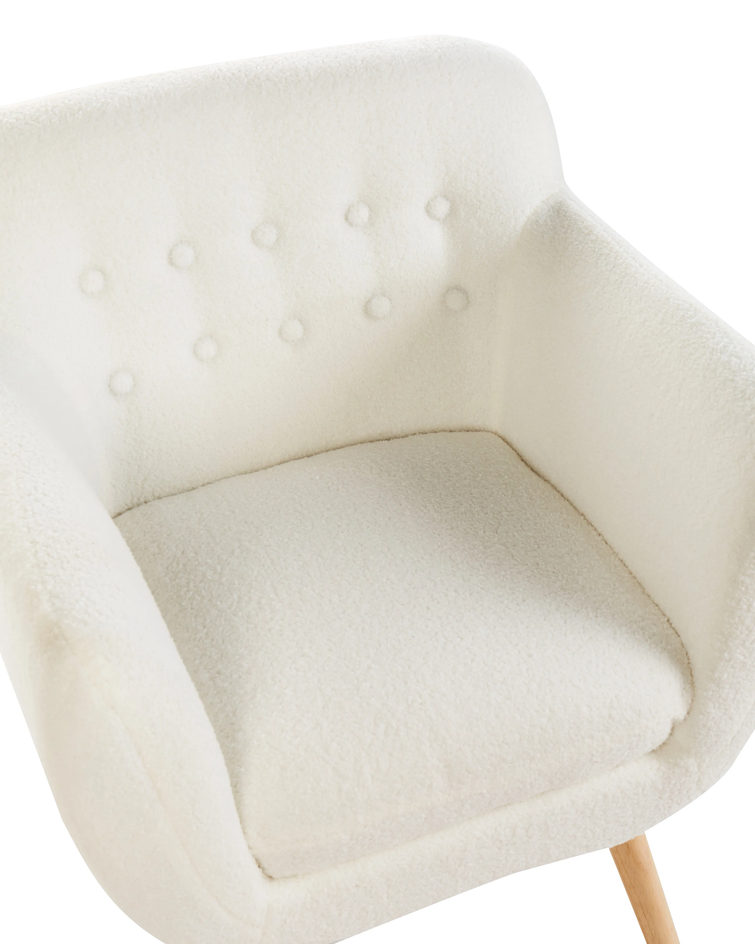 Fauteuil MELBY Bouclé Wit