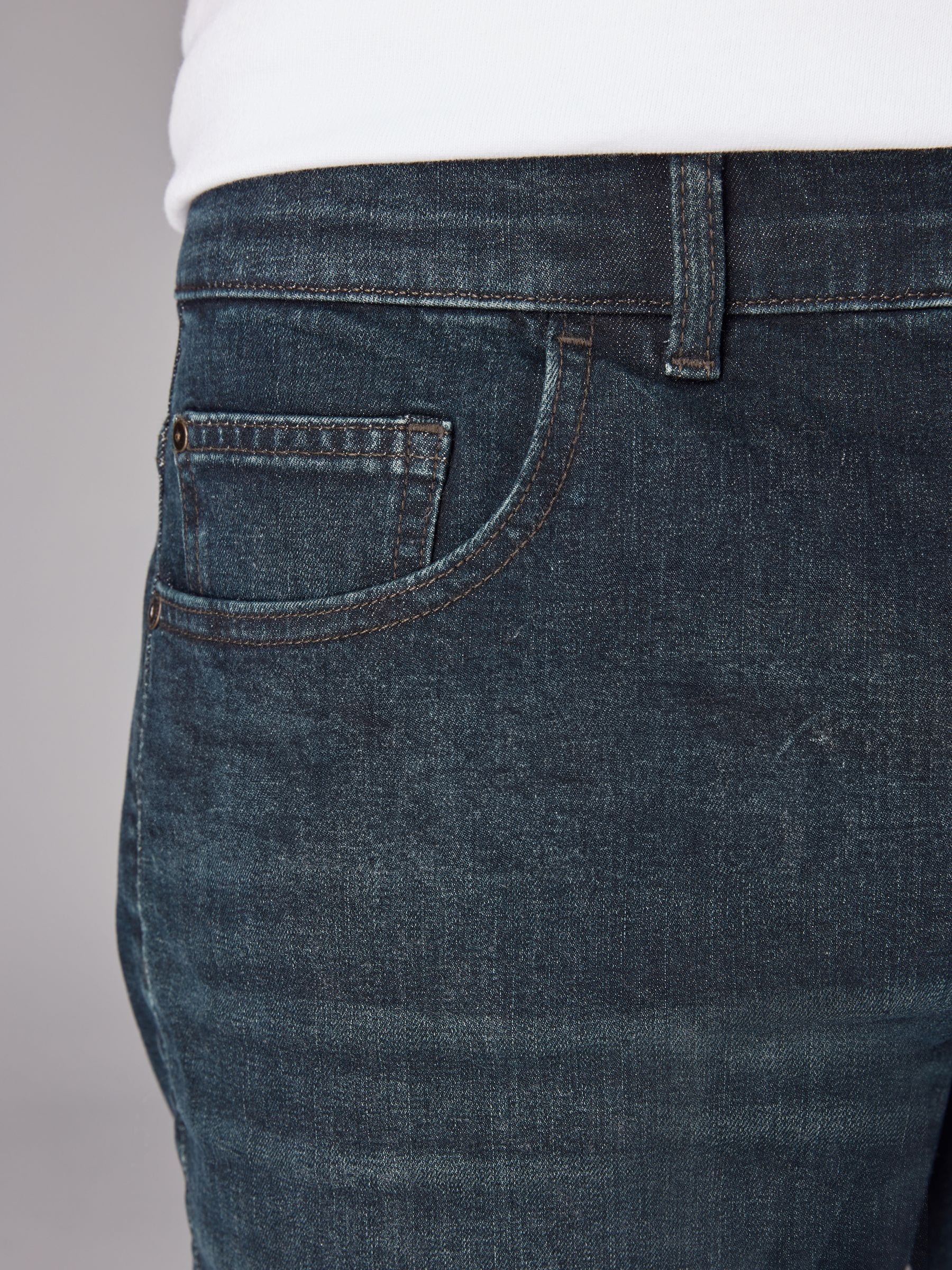 Donkerblauwe wassing - Enkele - Slim fit klassieke stretchy jeans