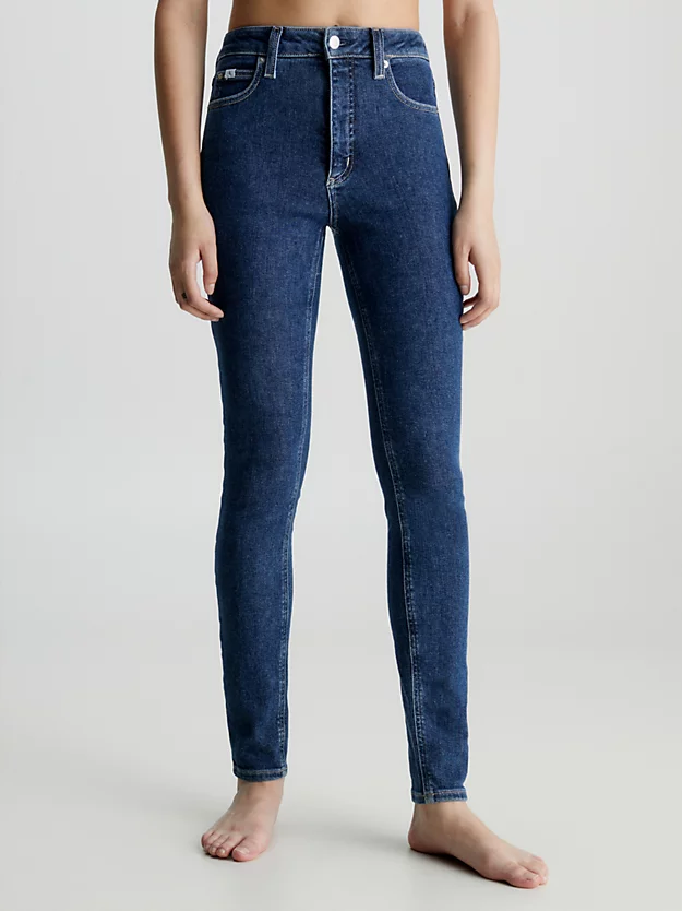Calça jeans skinny de cintura alta