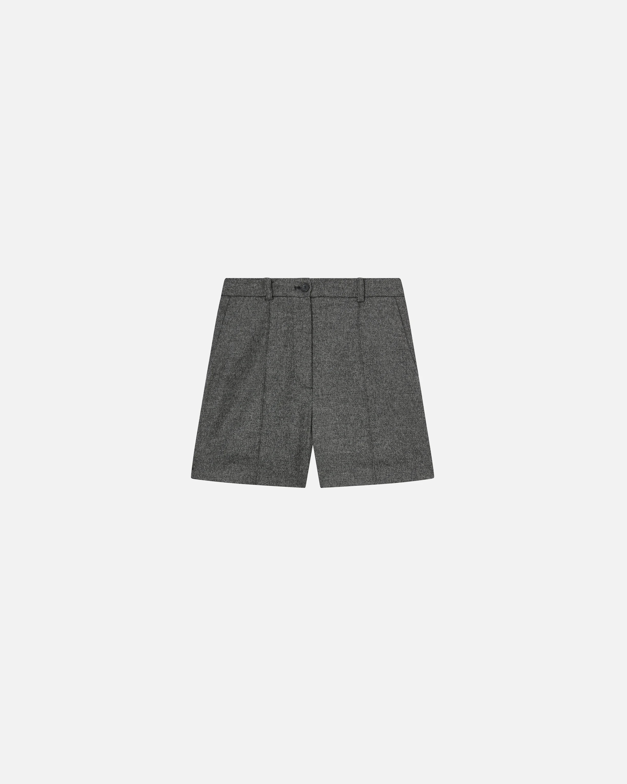 Short tailleur texturé | Noir