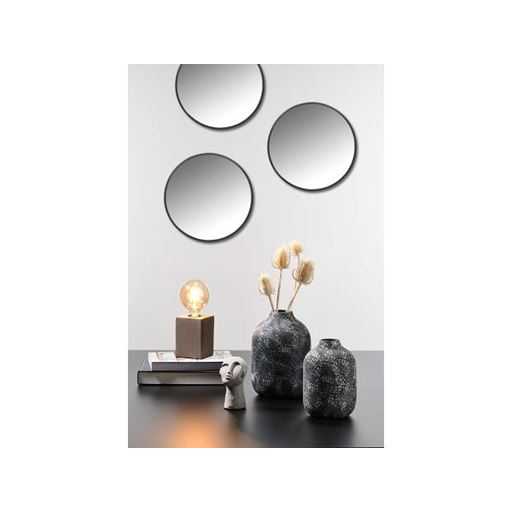 Villa Collection Spejl, Sort, Ø80 cm
