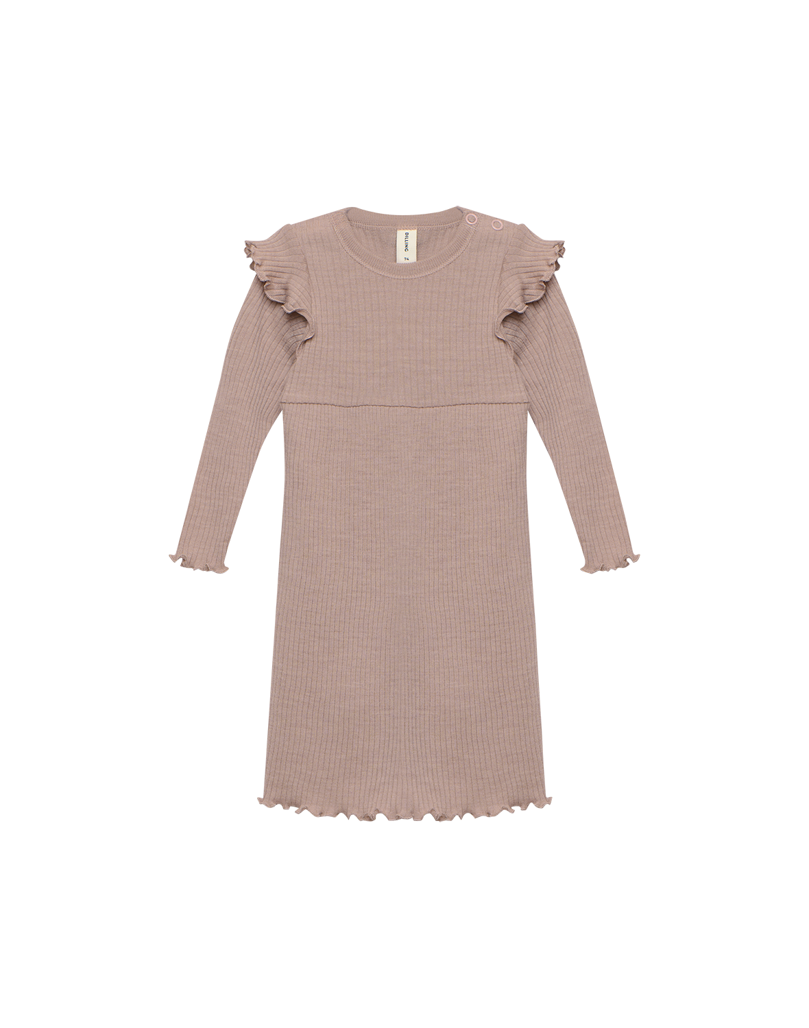 Jurk met ruches van merinowol voor baby's