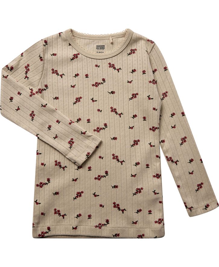 Magasin du Nord Collection Emilie 4 kids Tee LS GOTS Red flower