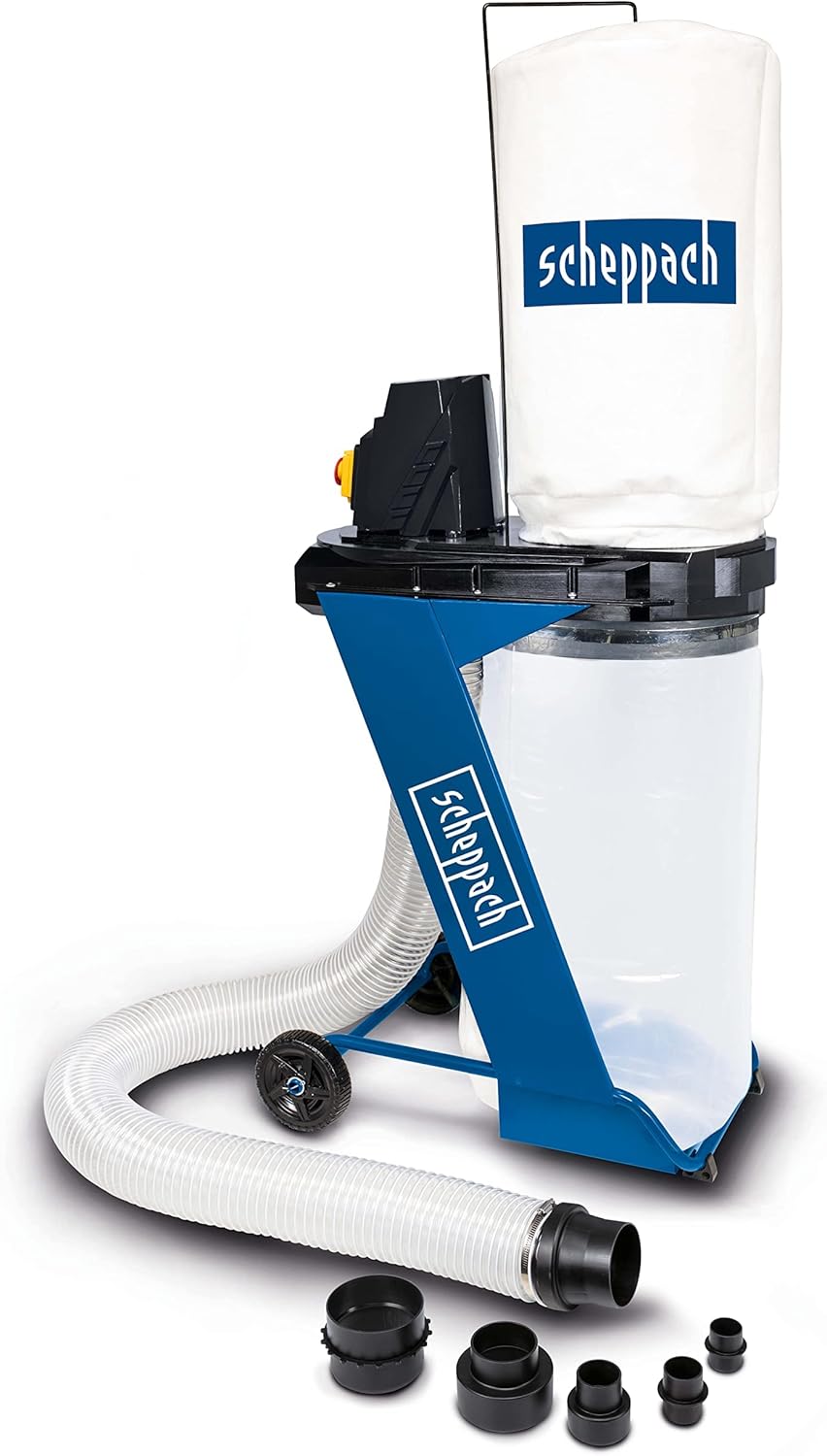 Scheppach Absauganlage Set (DC500 inkl. 5 Spänesäcke, 1 Filtersack & flexibler Adapter)