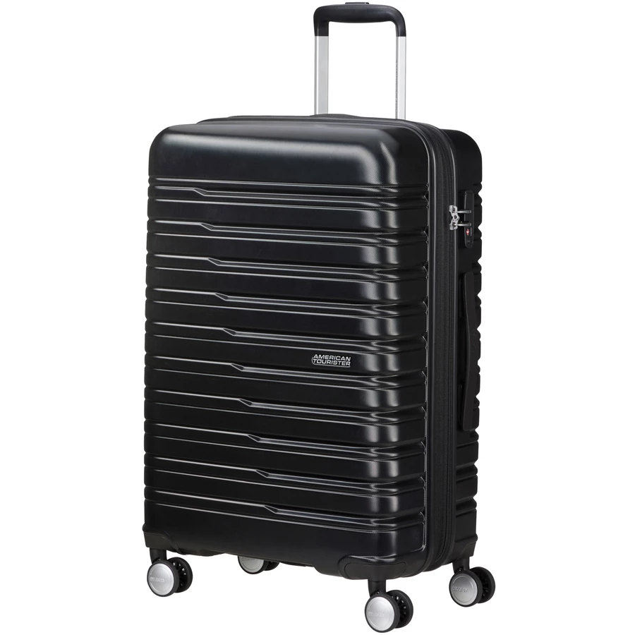 American Tourister Flashline - 4-Rollen-Trolley M 67 cm erw. shadow black